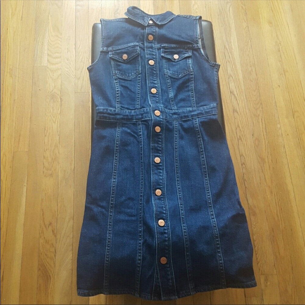J.crew Sleeveless Denim Mini Dress Size 0